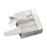 Kitchen Utensil Holder ABS Wall Mounted Multifunctional Draining Chopstick Cage Spoon Forks Storage Box for Home Countertop White