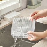 Kitchen Utensil Holder ABS Wall Mounted Multifunctional Draining Chopstick Cage Spoon Forks Storage Box for Home Countertop White - Extra Image