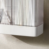 Kitchen Utensil Holder ABS Wall Mounted Multifunctional Draining Chopstick Cage Spoon Forks Storage Box for Home Countertop White