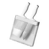 Knife Holder for Wall Knife Organizer Drill Free Wall Mounted Knife Block Holder Detachable Storage Stand White
