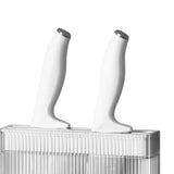 Knife Holder for Wall Knife Organizer Drill Free Wall Mounted Knife Block Holder Detachable Storage Stand White