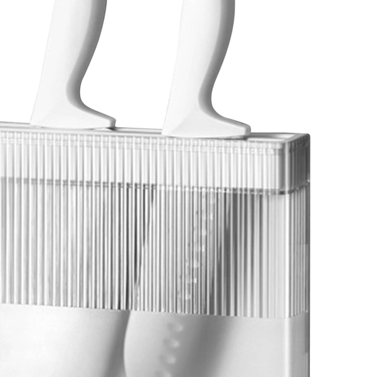 Knife Holder for Wall Knife Organizer Drill Free Wall Mounted Knife Block Holder Detachable Storage Stand White