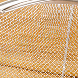 Mesh Steaming Basket Stainless Steel Comfortable Handles Heat Resistant Steaming Basket for Cooking Kitchen 20x21cm