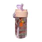 Straw Water Bottle Built in Tea Strainer with Handle PC 700ml Beautiful Cute Straw Bottle for Girls Women Pink