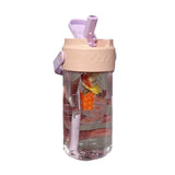 Straw Water Bottle Built in Tea Strainer with Handle PC 700ml Beautiful Cute Straw Bottle for Girls Women Pink