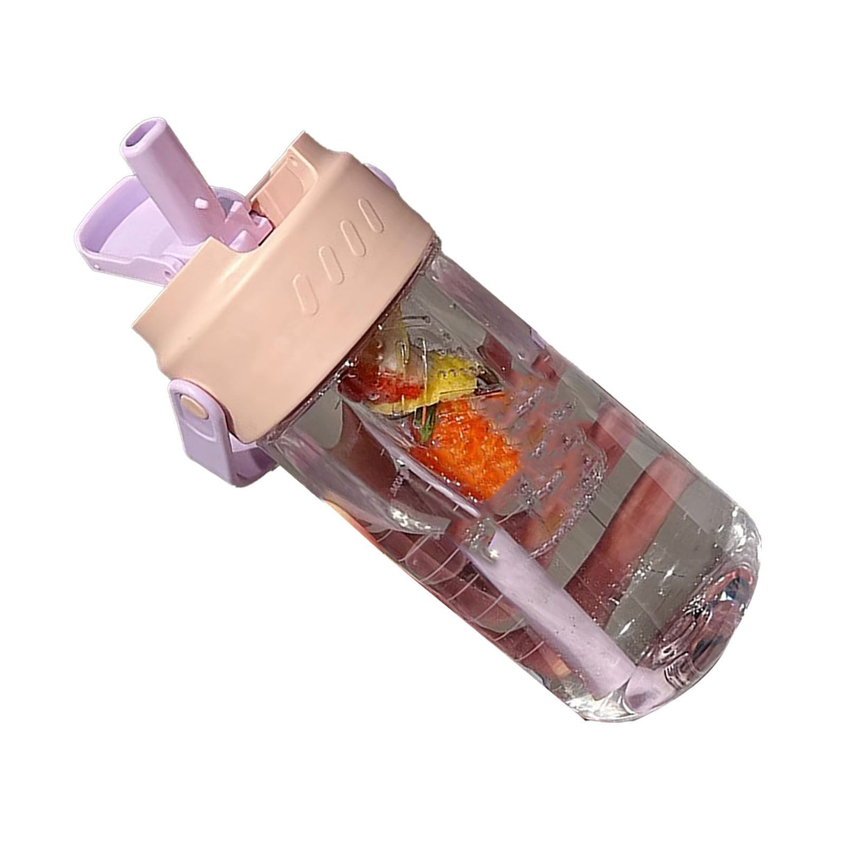 Straw Water Bottle Built in Tea Strainer with Handle PC 700ml Beautiful Cute Straw Bottle for Girls Women Pink
