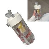 Straw Water Bottle Built in Tea Strainer with Handle PC 700ml Beautiful Cute Straw Bottle for Girls Women White - Rear View