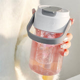Straw Water Bottle Built in Tea Strainer with Handle PC 700ml Beautiful Cute Straw Bottle for Girls Women White