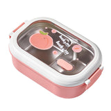 Bento Lunch Box Portable Safe Leakproof Divided Stainless Steel Thermal Lunch Box for Students School Office Pink - Extra Image