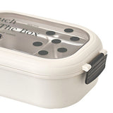 2 Compartment Bento Box Heat Preservation Stainless Steel Interlayer Lunch Box Airtight Portable Food Storage Containers for School Office Dot - Low Angle