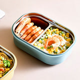 Lunch Box Stainless Steel Insulation Leakproof Cute Design Portable Bento Box for School Office Blue