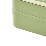 Stainless Steel Insulated Lunch Box Multiple Compartments Fashionable Safe Stainless Steel Bento Box for Students Kids Green - Extra Image
