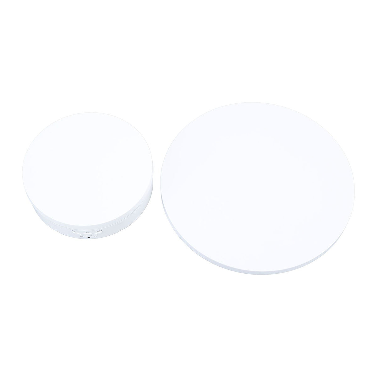 Electric Rotating Turntable 2 in 1 Smart Remote Control Jewelry Display Tray Live Streaming Ornaments Display Stand 5V White