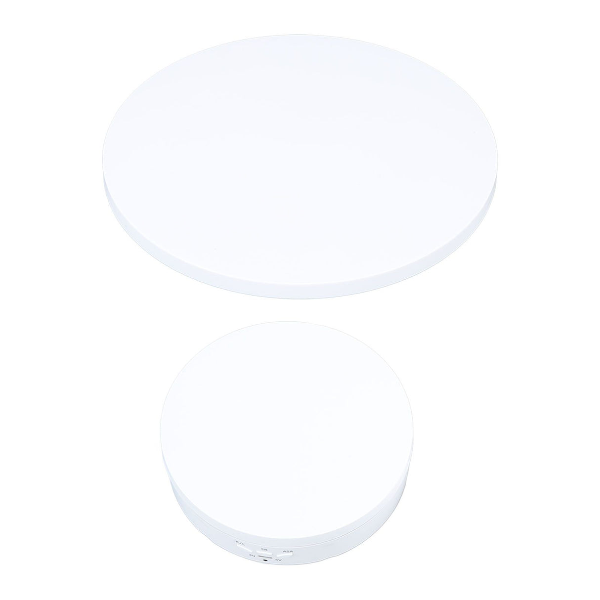 Electric Rotating Turntable 2 in 1 Smart Remote Control Jewelry Display Tray Live Streaming Ornaments Display Stand 5V White