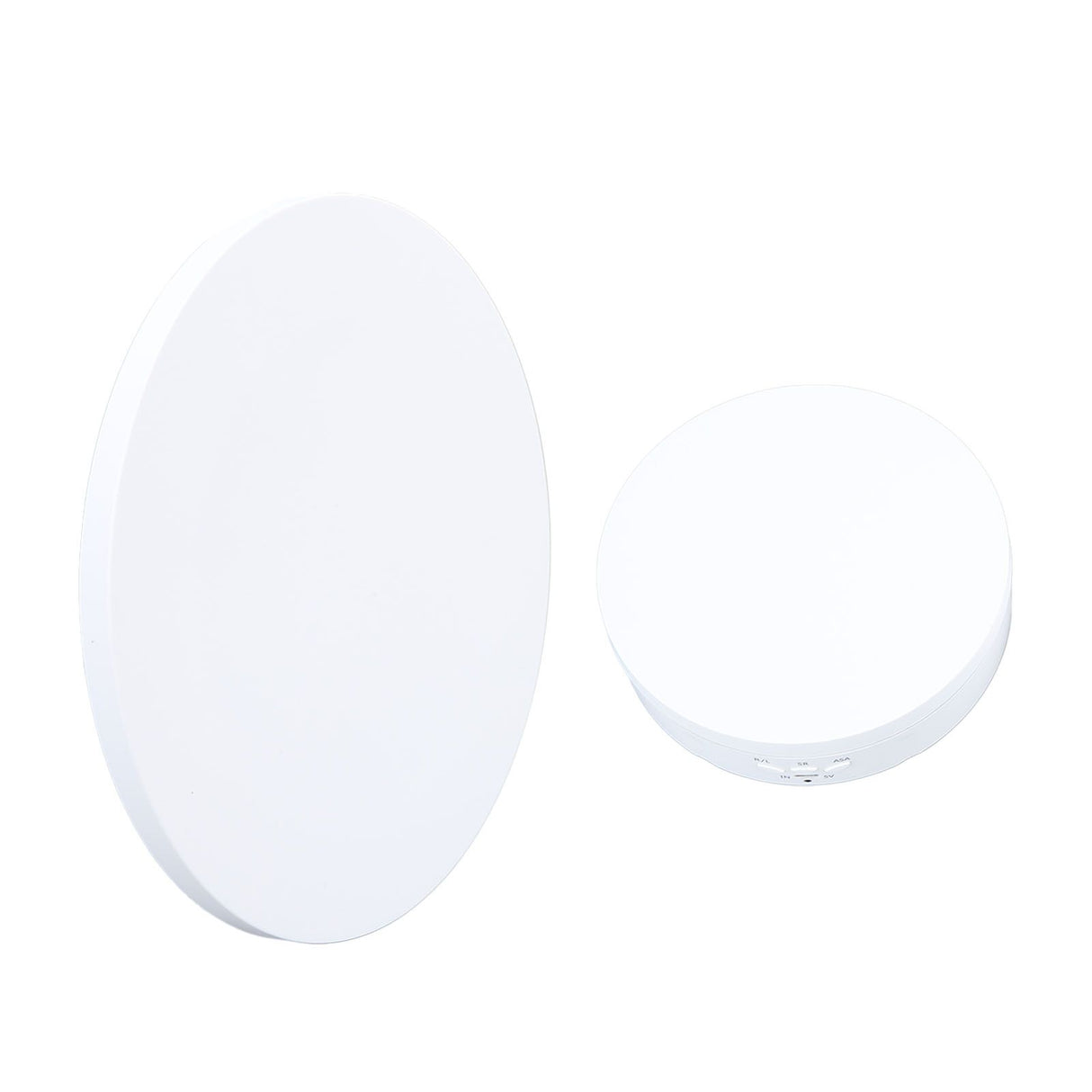 Electric Rotating Turntable 2 in 1 Smart Remote Control Jewelry Display Tray Live Streaming Ornaments Display Stand 5V White