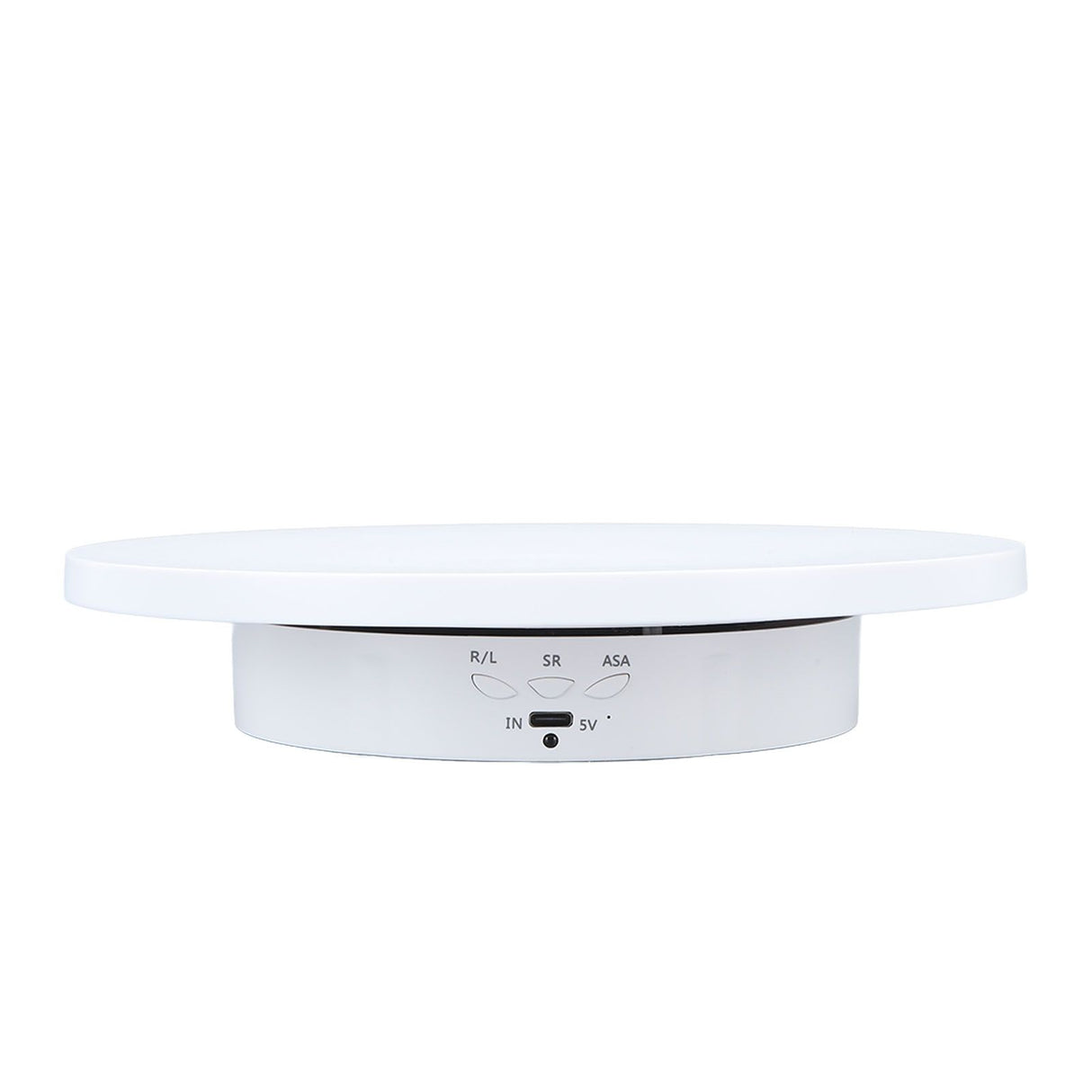 Electric Rotating Turntable 2 in 1 Smart Remote Control Jewelry Display Tray Live Streaming Ornaments Display Stand 5V White
