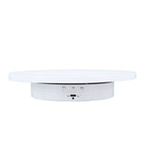 Electric Rotating Turntable 2 in 1 Smart Remote Control Jewelry Display Tray Live Streaming Ornaments Display Stand 5V White - Rear View