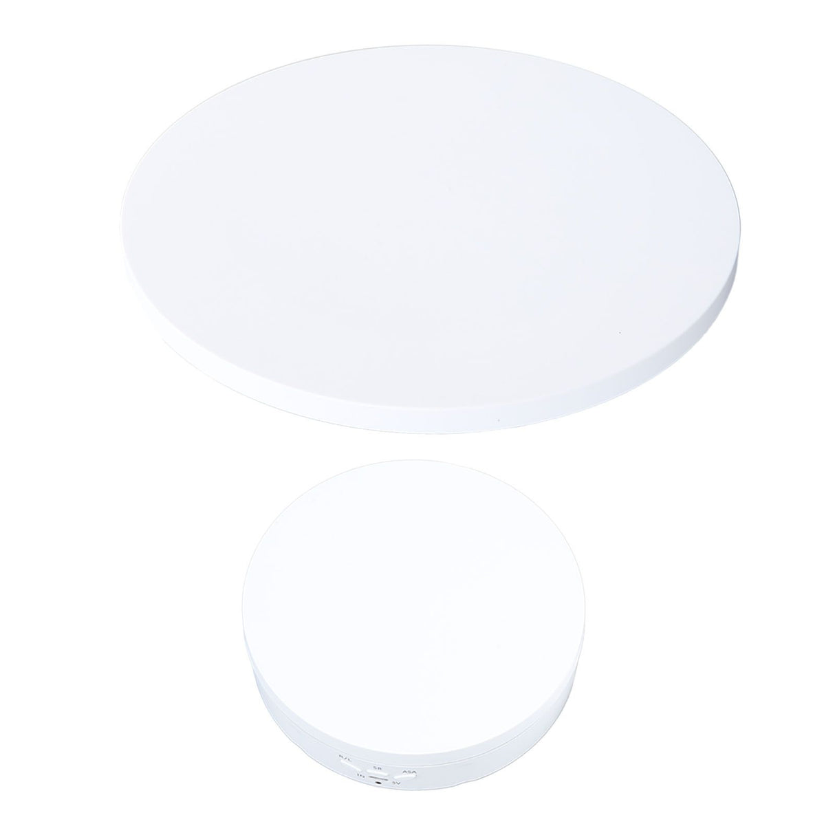 Electric Rotating Turntable 2 in 1 Smart Remote Control Jewelry Display Tray Live Streaming Ornaments Display Stand 5V White