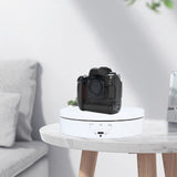 Electric Rotating Turntable 2 in 1 Smart Remote Control Jewelry Display Tray Live Streaming Ornaments Display Stand 5V White