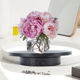 Electric Rotating Turntable 2 in 1 Smart Remote Control Jewelry Display Tray Live Streaming Ornaments Display Stand 5V Black