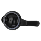 Wide Mouth Mason Jar Pour Spout Lid Leak Proof Mason Jar Flip Cap Lid with Handle Black - Front View