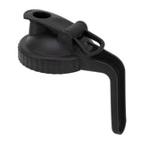 Wide Mouth Mason Jar Pour Spout Lid Leak Proof Mason Jar Flip Cap Lid with Handle Black - Side View