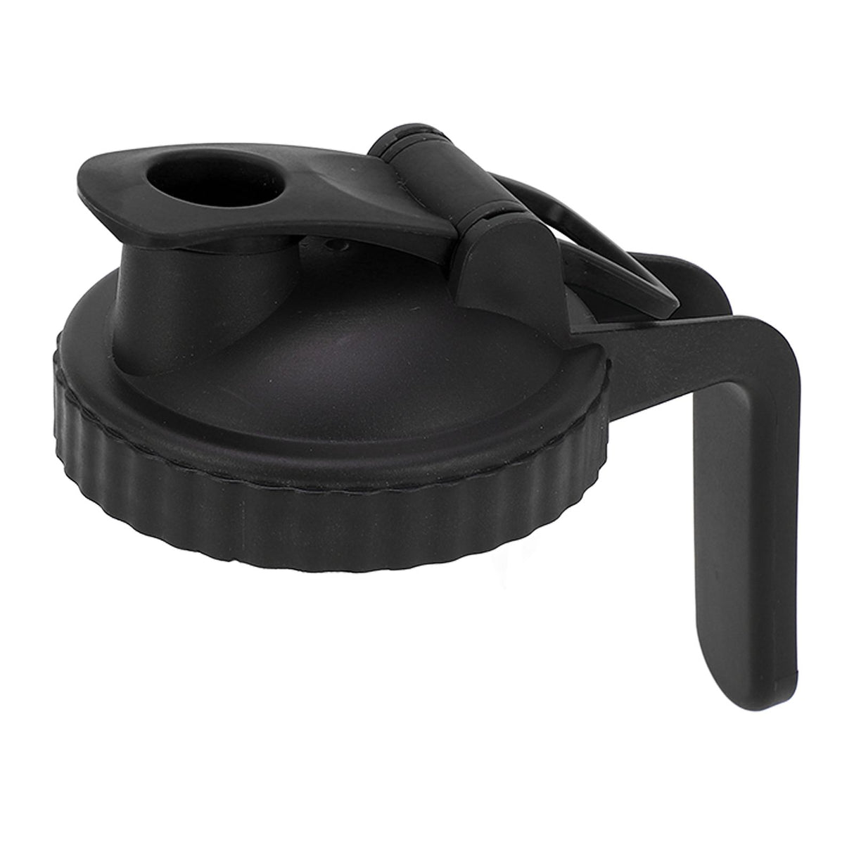 Wide Mouth Mason Jar Pour Spout Lid Leak Proof Mason Jar Flip Cap Lid with Handle Black