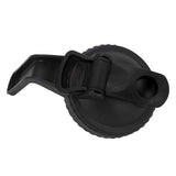 Wide Mouth Mason Jar Pour Spout Lid Leak Proof Mason Jar Flip Cap Lid with Handle Black - Low Angle