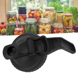 Wide Mouth Mason Jar Pour Spout Lid Leak Proof Mason Jar Flip Cap Lid with Handle Black - Extra Image