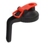 Wide Mouth Mason Jar Pour Spout Lid Leak Proof Mason Jar Flip Cap Lid with Handle Black Red - 45-Degree Angle