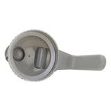 Wide Mouth Mason Jar Pour Spout Lid Leak Proof Mason Jar Flip Cap Lid with Handle Gray - Front View