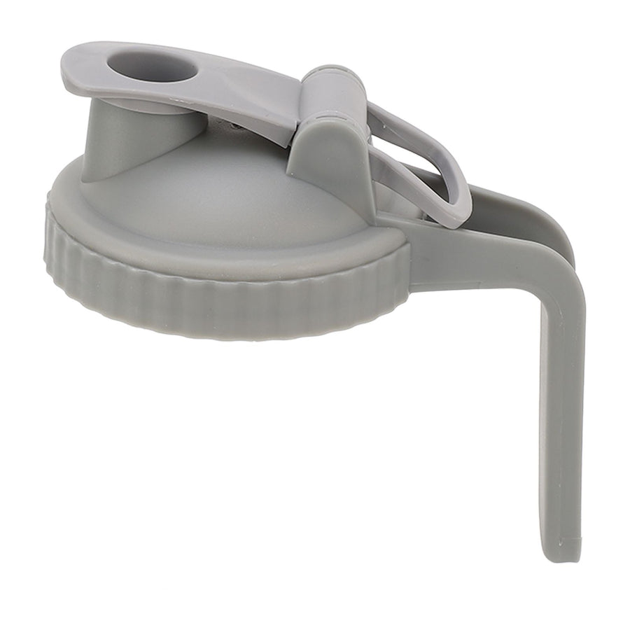 Wide Mouth Mason Jar Pour Spout Lid Leak Proof Mason Jar Flip Cap Lid with Handle Gray