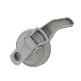 Wide Mouth Mason Jar Pour Spout Lid Leak Proof Mason Jar Flip Cap Lid with Handle Gray - Low Angle