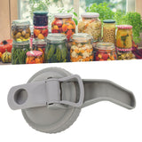 Wide Mouth Mason Jar Pour Spout Lid Leak Proof Mason Jar Flip Cap Lid with Handle Gray - Extra Image