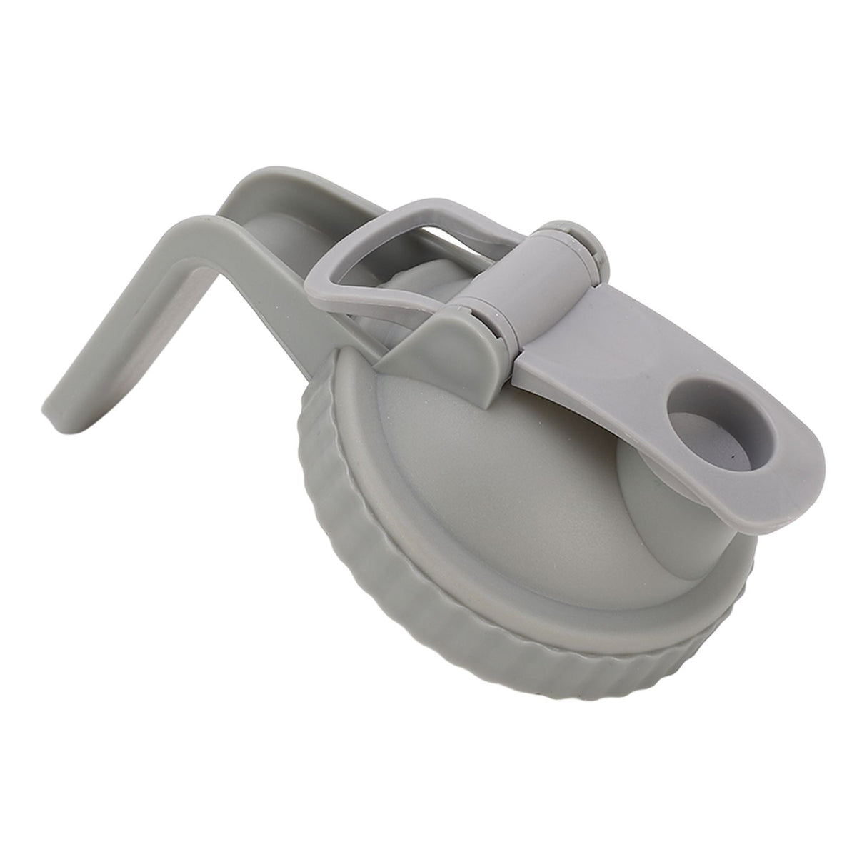 Wide Mouth Mason Jar Pour Spout Lid Leak Proof Mason Jar Flip Cap Lid with Handle Gray