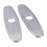 2PCS Hole Cover Deck Plate Pull Down Faucet Plate Stainless Steel Easy Maintenance Anti Leakage for Kitchen Sink - Side View