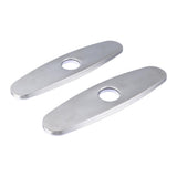 2PCS Hole Cover Deck Plate Pull Down Faucet Plate Stainless Steel Easy Maintenance Anti Leakage for Kitchen Sink - Close-Up Angle