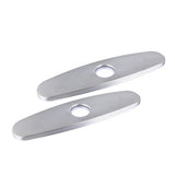 2PCS Hole Cover Deck Plate Pull Down Faucet Plate Stainless Steel Easy Maintenance Anti Leakage for Kitchen Sink