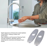 2PCS Hole Cover Deck Plate Pull Down Faucet Plate Stainless Steel Easy Maintenance Anti Leakage for Kitchen Sink