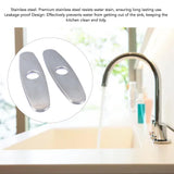 2PCS Hole Cover Deck Plate Pull Down Faucet Plate Stainless Steel Easy Maintenance Anti Leakage for Kitchen Sink - Extra Image