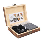 Whiskey Stone Black Multifunctional Portable Chilling Cooler Rocks with Tweezers Storage Box For Drinking Gift