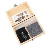 Whiskey Stone Black Multifunctional Portable Chilling Cooler Rocks with Tweezers Storage Box For Drinking Gift - Extra Image