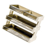 Kitchen Countertop Organizer Plastic Detachable Multifunctional Kitchen Storage Shelf Food Rack for Bedroom Bathroom Desktop Cream White 3 Tier - Top-Down View