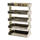 Kitchen Countertop Organizer Plastic Detachable Multifunctional Kitchen Storage Shelf Food Rack for Bedroom Bathroom Desktop Cream White 5 Tier
