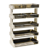 Kitchen Countertop Organizer Plastic Detachable Multifunctional Kitchen Storage Shelf Food Rack for Bedroom Bathroom Desktop Cream White 5 Tier