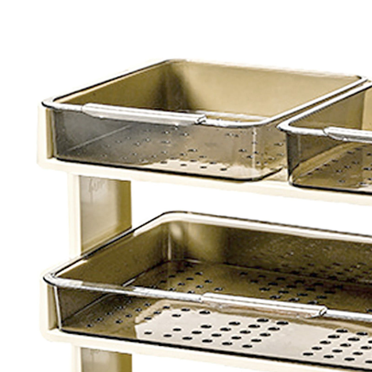 Kitchen Countertop Organizer Plastic Detachable Multifunctional Kitchen Storage Shelf Food Rack for Bedroom Bathroom Desktop Cream White 5 Tier