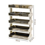 Kitchen Countertop Organizer Plastic Detachable Multifunctional Kitchen Storage Shelf Food Rack for Bedroom Bathroom Desktop Cream White 5 Tier - Extra Image