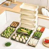 Kitchen Countertop Organizer Plastic Detachable Multifunctional Kitchen Storage Shelf Food Rack for Bedroom Bathroom Desktop Cream White 5 Tier - Extra Image