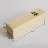 Single Bottle Wooden Wine Box with Lid Decorative Wood Grain Reusable Wine Storage Box - Extra Image