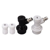Ball Lock Disconnect Kit Beer Keg Liquid Dispenser Push in Fitting Quick Joint Connector for Beer Tube Hose 5/16 - Front View